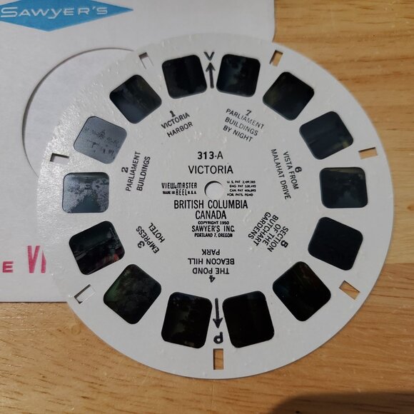 VTG View Master Packet A013 Victoria & Butchart Gardens 3D Pictures Full 3 Reels - Picture 10 of 12